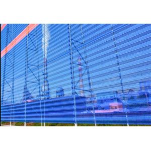 0.5mm Triple Peak Windbreak Fence Panels Perforated Aluminum Zinc Coated Steel