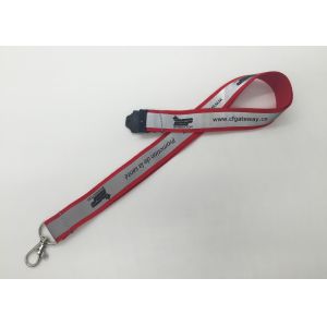 Excellent Reusable Glow In The Dark Lanyards With Swivel Hook / Bulldog Clips