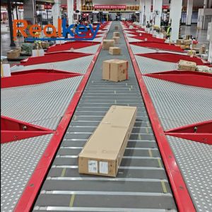 Narrow Belt Type Package Sorting Machine For Fragile Items Customized Solutions