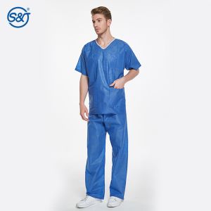 Hospital Breathable 3-layer Scrub Suits SMS Material Scrub Suites