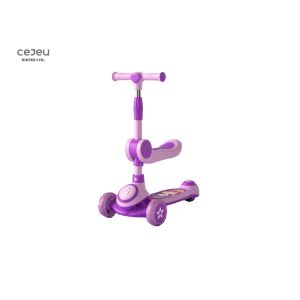 PU Flashing Wheel Baby Kick Scooter With Adjustable Height Handle