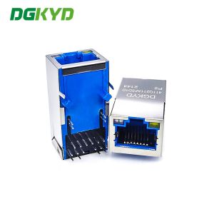 Integrated Magnetic 2.5G RJ45 Shielded Connector 33mm POE With LED