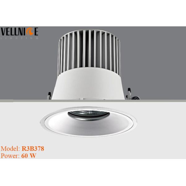 Hight Lumen Lobby Recessed LED Down Light 60w Indoor IP20 COB Light Fixture Size