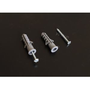 Long M14 Grey Color Expansion Plastic Wall Plug Screw For Tubing