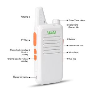 16 Channels 2 Way Handheld 5W 1500Mah UHF Walkie Talkie