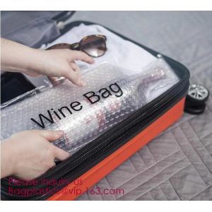 Reusable protector cover holder bag,protector plastic bubble bags for wine