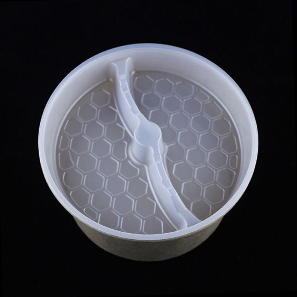 Eco Friendly Paper Salad Bowls With Lids 1000ml Kraft Food Containers