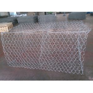 Tray + Plastic Film Gabion Fence System Galvanized Basket Stone Cages
