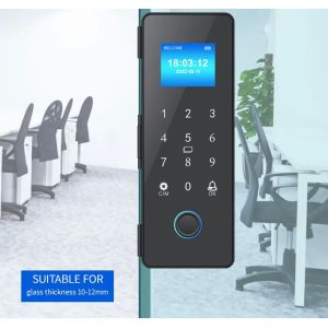 Glass Door Smart Fingerprint Door Lock Biometric Unlock Full Automatic Tuya Lock