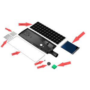 7500lm 10-80w Ip66 170lm/W Monocrystal Silicon Panel Light
