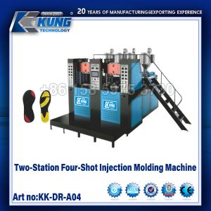 Automatic Four Shot Shoe Injection Molding Machine Two Station