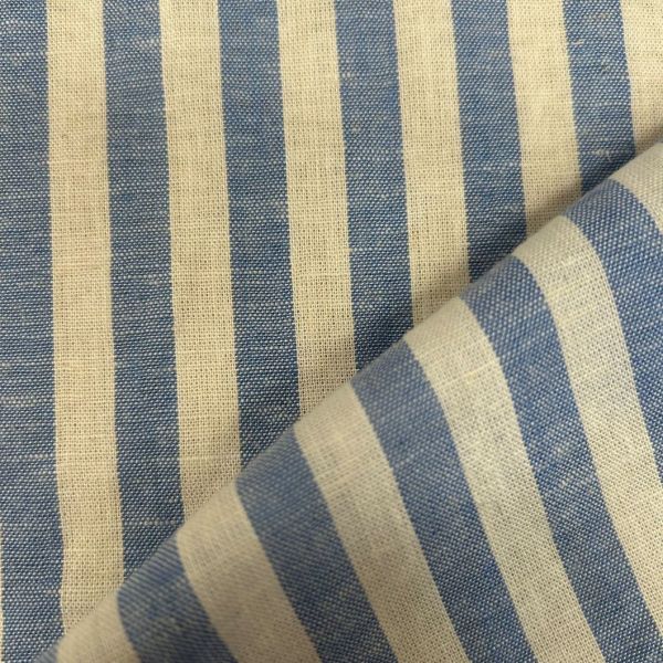 Hot-Selling Viscose/Linen Yard-Dyed Striped Fabric for Fashion Garmnet