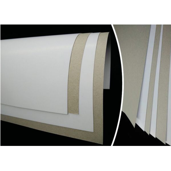 6% - 8% Moisture Smooth Duplex Paper Board White Coated Grey Back Offset