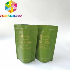 China Foil Lined Plastic Stand Up Zipper Pouch Bath Salt Skin Care Packaging Gravure Printing on sale