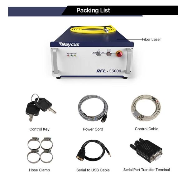 Raycus Fiber Laser Source RFL-C3000 3000W Single Module For Laser Cutting Machine Dapeng Laser