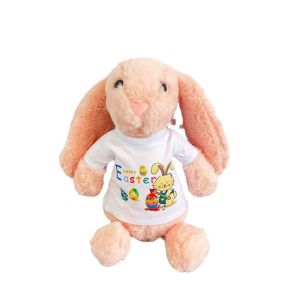 DIY 30cm Sublimation Stuffed Animals Easter Bunny Plush Toy With Customizable T