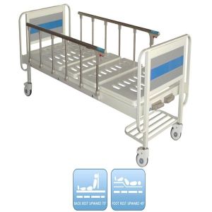 China Blue And White Two Function Manual Medical Bed For Clinic on sale