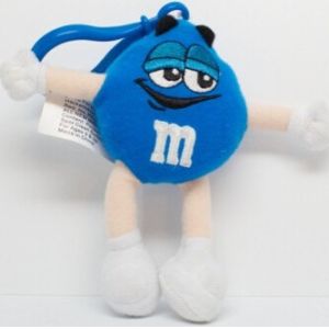 M&M’ Character Blue Keychain Plush Toys