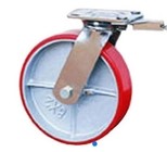 5 Inch Polyurethane Wheels Dumpster Casters With 4 Points Breaker