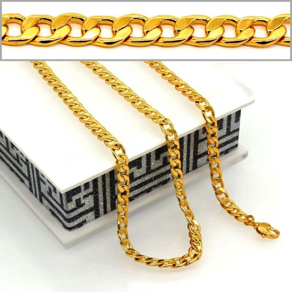 Quality Korean Fishbone chain New Trendy Suitable for men and women Jewelry 18K Real Gold Plated wholesale