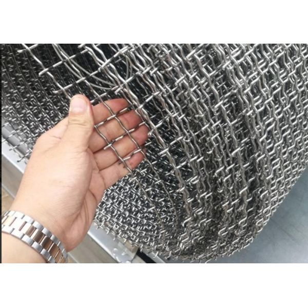 Locked Crimped Ss 304 Wire Mesh 40 Micron , 0.8mm-12.7mm Architectural Mesh