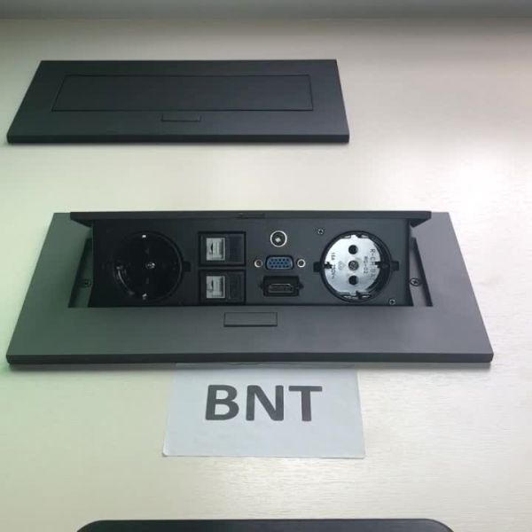 Hot sale grey color flush mount table pop up power outlet with european power