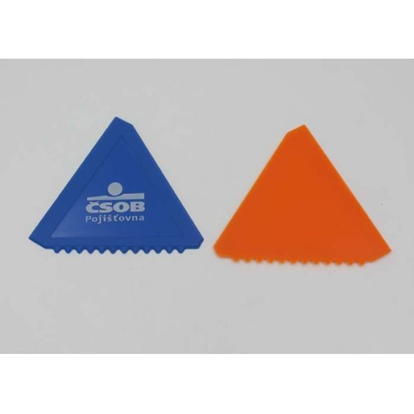 Quality Triangle Shape Hard Plastic Car Ice Scraper With Silk Screen Logo wholesale