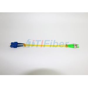 Single Mode Duplex Fiber Optic Patch Cord With Connectors FC / PC to SC / PC