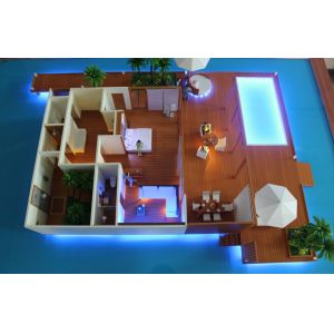 Commercial House Interior 3D Model Machine Cut / Handmade Artwork Small Size