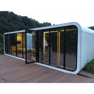 Apple Cabin Prefabricated Flat Pack Modular Container House On Wheels for in