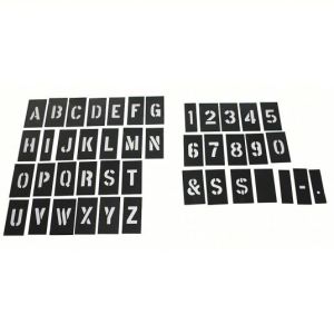 Traffic PVC Plastic Letter Stencil For Public Place Black