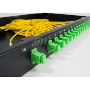 China SC/APC 1*16 PLC Optical Fiber Splitter Rack Mount Box Low Excess Loss on sale