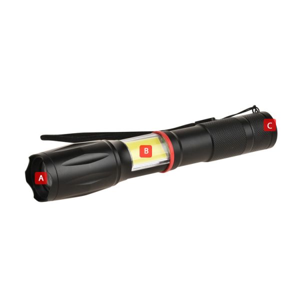 Middle Multifunction Cob LED Flashlight 155 * 30mm With Magnetic Base