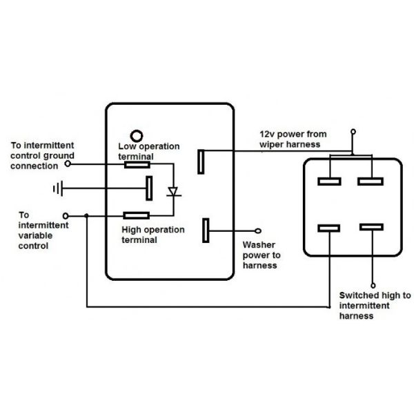 DT121505 Wiper Intermittent Motorcycle Accessory Relay 6Pin Electronic Sealed Waterproof 1902328 1335482 1523612 1741091
