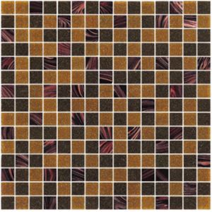 China Sanding brown 20mm glass mosaic blend pattern for boarder decoration on sale