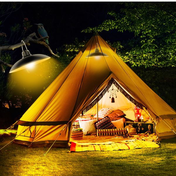 Solar LED Pendant Lights Outdoor IP65 Waterproof Double Head Indoor Solar Wall Lamp Remote Chandelier For Garden Patio Path Yard