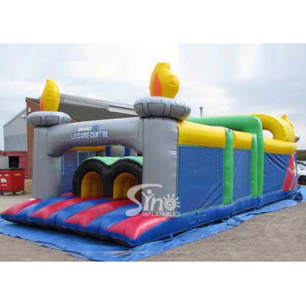 Outdoor Kids Commercial Inflatable Obstacle Course For Inflatable Playground