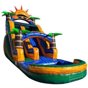 Customized Unforgettable Inflatable Tropical Water Slide for Large Occasions at