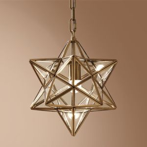 Nordic Led Pendant Lights Art Glass Start Geometric Pendant Lamp(WH-GP-170)