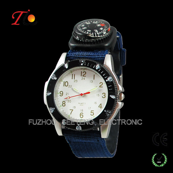 Quality Charming nylon military watch with compass much suitable for outdoor enthusiasts and young men wholesale