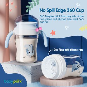 Leak Proof Kids Cartoon Starter Sippy Cup For 7 Month Old With Handle