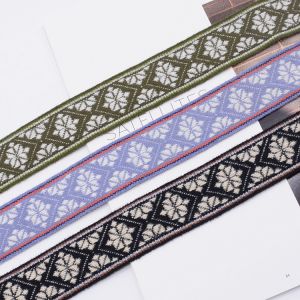 Cheap KJ20034 Garment Poly Jacquard Woven Ribbon 4.2cm for sale
