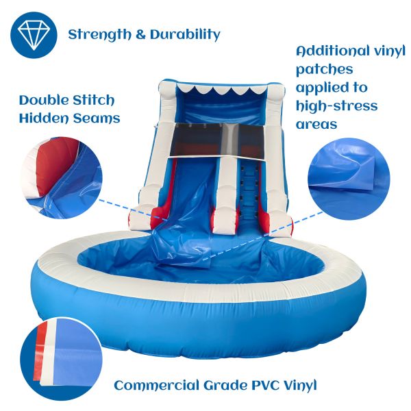 Factory Direct Sales Inflatable Water Slide with Pool Water Slides Inflatable for Adults and Kids