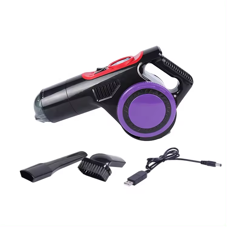 Rechargeable 12V Vacuum Cleaner And Air Compressors Handheld Mini With LED Light Air 4-In-1 Tire Inflate And Cleaning