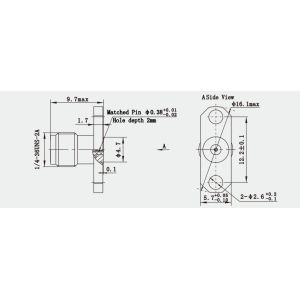 Aerosapce Application SMA Brass Gold Plated Female RF Coaxial Connector