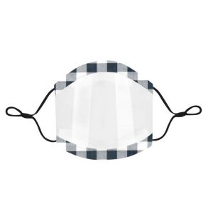 reusable face shield or face cover with transparent cover or clear window and