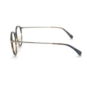OPT SUN001 Acetate Optical Frame with high elasticity temples trendy Round Style