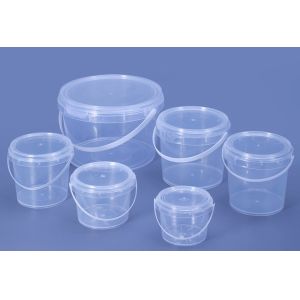 Cheap ISO9001 20l Transparent Plastic Bucket With Thermal Transfer Application for sale