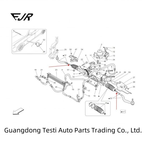 670102931 Steering System Pull Rod Ball Head for Ghibli Quattroporte M156 M157 OE NO