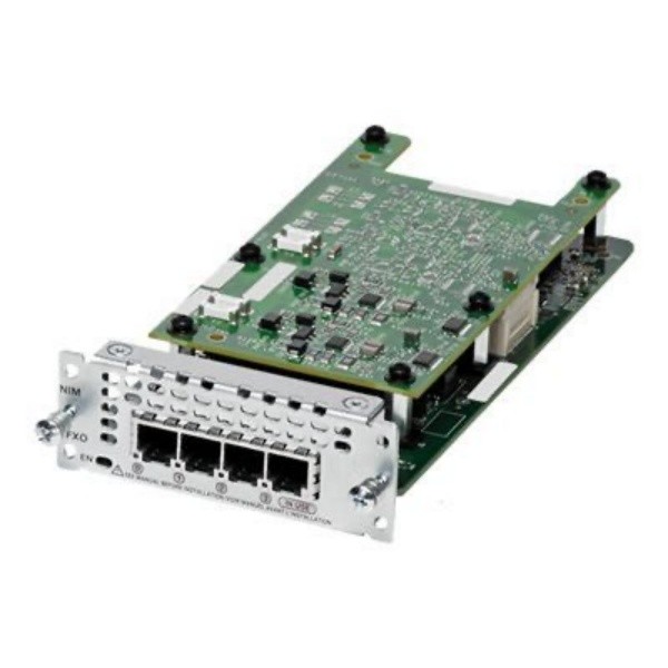 Cisco NIM-4FXO= Module : 4FXO Ports For PSTN Connectivity & VoIP Integration